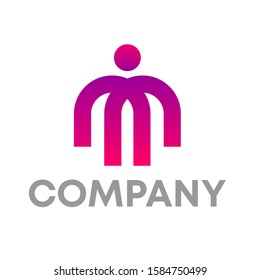letter IM logo icon design template sign