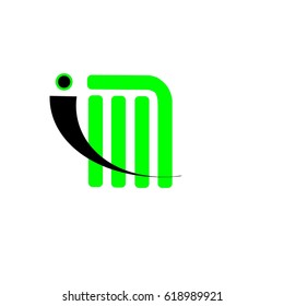letter i,m logo vector