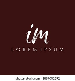 Letter IM luxury logo design vector