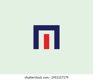 letter im and mi logo design vector template