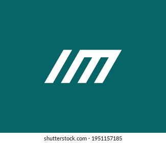 letter im and mi logo design vector template