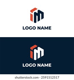 LETTER IM MODERN LOGO DESIGN TEMPLATE 