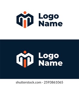 LETTER IM MONOGRAM MODERN LOGO DESIGN TEMPLATE