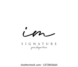Letter IM Signature Logo Template - Vector