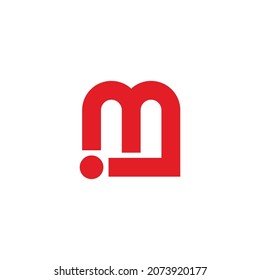 letter im simple motion geometric logo vector
