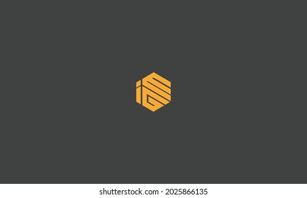 Letter IMG monogram logo design symbol vector template