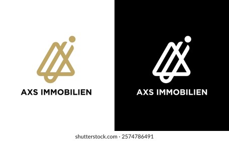 Letter A Immobilien Logo - Real Estate - Vector ICON Template 