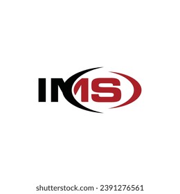 Letter IMS Modern Monogram illustration design, letter IMS with circle suitable for your business and etc