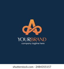 Letter A Infinity Logo Design Vektorillustration Vorlage
