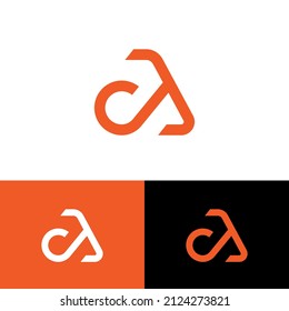 Letter A Infinity Logo. This logo is made using Infinity elements and the letter A in a simple and modern style.