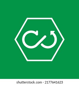 A letter + Infinity + Recycle Logo Template