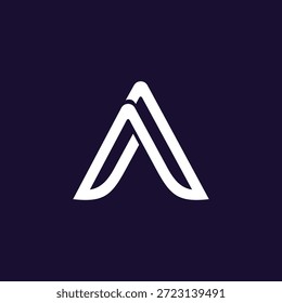 Letter A Infinity Simple Unique Logo
