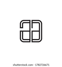 Letter Initial AA logo icon design template.