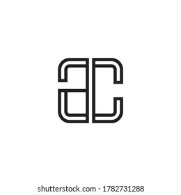 Letter Initial AC logo icon design template.