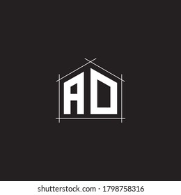 Letter Initial AD Logo Symbol Design Vorlage.