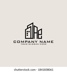 Letter Initial AE logo icon design template.