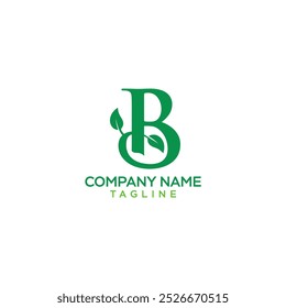 Buchstaben oder Anfangsalphabeten mit Blättern, dieses Logo ist perfekt für den Einsatz in Business, Natur, Öko, Bioenergie usw.