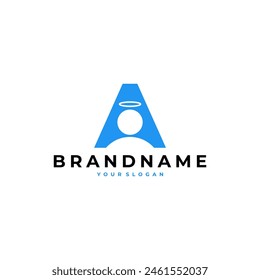 LETTER A INITIAL ANGEL LOGO ICON ILLUSTRATION