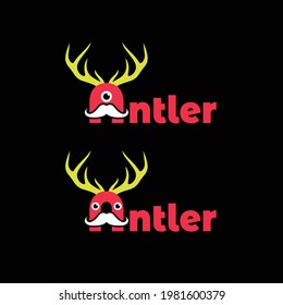 Letter Initial A Antler Mascot for Adventure Outdoor Camping Hunting Gear Apparel Business Brand Classic Unique Hipster Retro Rustic Vintage Logo Design.