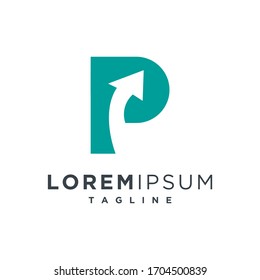 Letter / Initial Arrow logo design vector template