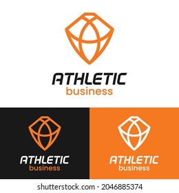 Letter Initial A for Athletic Logo Design Template. Suitable for Athletic Sport Fashion Adventure Gear Brand Apparel Business Company Jewelry Simple Line Modern Logo Design.