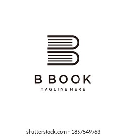 Initial-B-Buchlinie-Design-Vorlage für Logo-Designs