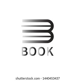 Letter Initial B Book Logo Design Template