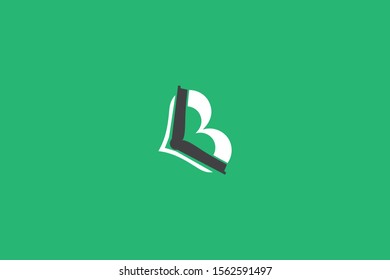 Letter Initial B Book Logo Design Template