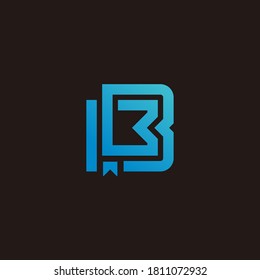 Letter Initial B Book Logo Design Vorlage Vektorgrafik