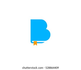 Letter Initial B Book Logo Design Template
