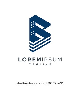 Plantilla vectorial de diseño del logotipo de la letra/B inicial