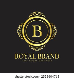 letter Initial B elegant luxury monogram logo 
