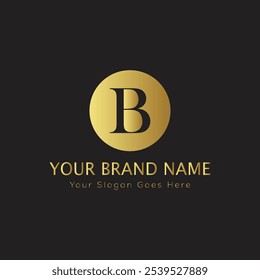 Letra inicial B elegante logotipo de lujo del monograma 
