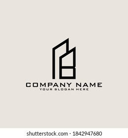 Letter Initial B logo icon design template.