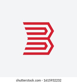 Letter Initial B Speed Logo Design Template. This logo has the meaning of information, data, group, community, progress, growth.  Technology digital concept. - vector