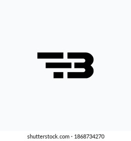 Plantilla de diseño del logotipo de velocidad inicial B de la carta