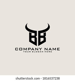 Letter Initial BB logo icon design template.