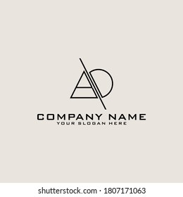 Letter Initial BD logo icon design template.