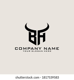 Letter Initial BH logo icon design template.