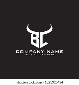 Letter Initial BL logo icon design template.
