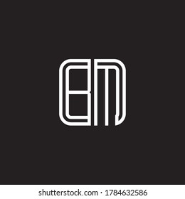 Letter Initial BM logo icon design template.