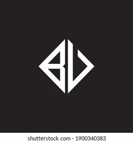 Letter Initial BU logo icon design template.