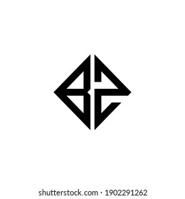 Letter Initial BZ logo icon design template.