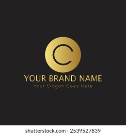 letter Initial C elegant luxury monogram logo 
