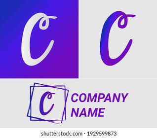  inspiración en el diseño inicial del logotipo C de la letra