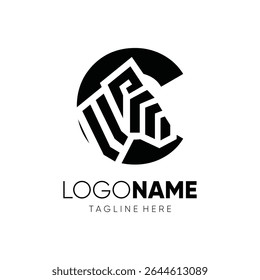 Letter Initial C Zebra Logo Design Vector Icon Emblem Graphic Symbol Illustration