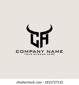 Letter Initial CA logo icon design template.