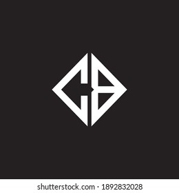 Carta Plantilla de diseño de iconos del logotipo inicial del CB.