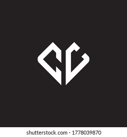 Letter Initial CC logo icon design template.	