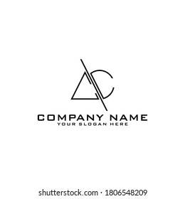 Letter Initial CC logo icon design template.